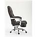 Sedia Ufficio Pacific in Tessuto - Poltrona Direzionale Ergonomica Imbottita con Poggiapiedi - Sedia Studio Carico Max 150KG Grigio Scuro - Foto miniatura 3