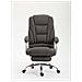 Sedia Ufficio Pacific in Tessuto - Poltrona Direzionale Ergonomica Imbottita con Poggiapiedi - Sedia Studio Carico Max 150KG Grigio Scuro - Foto miniatura 4