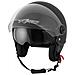 Casco Jet Scooter Moto Ece 22 Doppia Visiera Parasole Nero Opaco M - Foto miniatura 5
