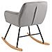 Sedia A Dondolo In Velluto Grigio Liarum - Foto miniatura 11