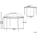 Gazebo In Acciaio E Tessuto Beige Ø368 Cm Safara - Foto miniatura 6