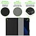 Custodia Per Tablet Compatibile Con Samsung Galaxy Tab A 2016 (10.1"" Zoll) Sm-t585n / T580n In Nero Satin - Coperchio Protettiva Ultra Sottile Con Funzione Auto Wake Up E Stand - Foto miniatura 2