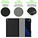 Custodia Per Tablet Compatibile Con Samsung Galaxy Tab A 2016 (10.1"" Zoll) Sm-t585n / T580n In Nero Satin - Coperchio Protettiva Ultra Sottile Con Funzione Auto Wake Up E Stand - Foto miniatura 7