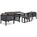 idaXL Divano Angolare Modulare Bracciolo Sinistro Polyrattan Antracite - Foto miniatura 2