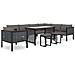 idaXL Divano Angolare Modulare Bracciolo Sinistro Polyrattan Antracite - Foto miniatura 3