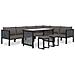 idaXL Divano Angolare Modulare Bracciolo Sinistro Polyrattan Antracite - Foto miniatura 4