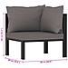 idaXL Divano Angolare Modulare Bracciolo Sinistro Polyrattan Antracite - Foto miniatura 5