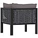 idaXL Divano Angolare Modulare Bracciolo Sinistro Polyrattan Antracite - Foto miniatura 9