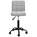 Sedia Da Ufficio Girevole Grigio Chiaro In Velluto - Foto miniatura 2