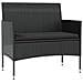 Set Divani Da Giardino 8 Pz Con Cuscini In Polyrattan Nero - Foto miniatura 3