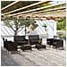 Set Divani Da Giardino 8 Pz Con Cuscini In Polyrattan Nero - Foto miniatura 1
