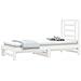 Dormeuse Estraibile Bianca 2x (90x200) Cm Legno Massello Di Pino - Foto miniatura 3