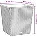 Fioriera Con Interno Rimovibile Antracite 37 / 64 L Pp Rattan - Foto miniatura 6