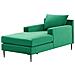 Chaise Longue Gueret Velluto Verde - Foto miniatura 6