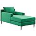Chaise Longue Gueret Velluto Verde - Foto miniatura 8