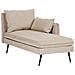 Chaise Longue Versione Sinistra Yerres Tessuto Beige - Foto miniatura 3