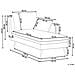 Chaise Longue Versione Sinistra Yerres Tessuto Beige - Foto miniatura 8