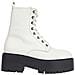 Boot Zip Up Stivaletti Pelle Scarpe Donna Bianco Eu 37, En0en02305 Ya6 - Foto miniatura 2