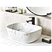 Lavabo Ceramica Effetto Marmo Bianco 47 X 34 Cm Hopi - Foto miniatura 1