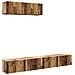 Mobili Tv A Parete 3 Pz Legno Antico 100x30x30 Cm In Truciolato - Foto miniatura 2