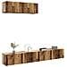 Mobili Tv A Parete 3 Pz Legno Antico 100x30x30 Cm In Truciolato - Foto miniatura 1