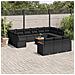 Lusso Casadino -  Set Divani Da Giardino 14pz Con Cuscini In Polyrattan Nero - Foto miniatura 3