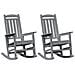 Sedie a Dondolo da Giardino  2 pcs Grigio Chiaro 70x92x107.5 cm HDPE, Sedia a Dondolo da Giardino  Grigio Chiaro 70x92x108 cm HDPE - Foto miniatura 1