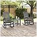 Sedie a Dondolo da Giardino  2 pcs Grigio Chiaro 70x92x107.5 cm HDPE, Sedia a Dondolo da Giardino  Grigio Chiaro 70x92x108 cm HDPE - Foto miniatura 3