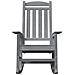 Sedie a Dondolo da Giardino  2 pcs Grigio Chiaro 70x92x107.5 cm HDPE, Sedia a Dondolo da Giardino  Grigio Chiaro 70x92x108 cm HDPE - Foto miniatura 5