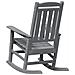 Sedie a Dondolo da Giardino  2 pcs Grigio Chiaro 70x92x107.5 cm HDPE, Sedia a Dondolo da Giardino  Grigio Chiaro 70x92x108 cm HDPE - Foto miniatura 7