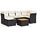 Set Divani da Giardino con Cuscini 7pz Nero Polyrattan - Foto miniatura 1