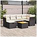 Set Divani da Giardino con Cuscini 7pz Nero Polyrattan - Foto miniatura 2