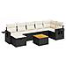 Set Divani da Giardino con Cuscini 8 pz Nero in Polyrattan - Foto miniatura 1