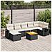 Set Divani da Giardino con Cuscini 8 pz Nero in Polyrattan - Foto miniatura 2
