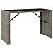 Set Bar Giardino 9pz Grigio Polyrattan e Legno Massello Acacia - Foto miniatura 5