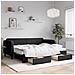 Divano Letto Estraibile con Cassetti Nero 80x200 cm in Tessuto - Foto miniatura 2