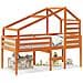 Letto a Soppalco con Tetto Marrone Cera 90x200 cm Legno di Pino - Foto miniatura 1