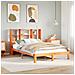 Letto Libreria senza Materasso Marrone Cera 140x200 cm in Pino - Foto miniatura 2