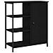 Credenza Nero Rovere 70x30x80 cm Legno Ingegnerizzato - Foto miniatura 1