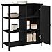 Credenza Nero Rovere 70x30x80 cm Legno Ingegnerizzato - Foto miniatura 3