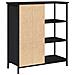 Credenza Nero Rovere 70x30x80 cm Legno Ingegnerizzato - Foto miniatura 4