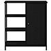 Credenza Nero Rovere 70x30x80 cm Legno Ingegnerizzato - Foto miniatura 5