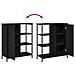 Credenza Nero Rovere 70x30x80 cm Legno Ingegnerizzato - Foto miniatura 9