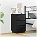 Comodino con LED rovere nero 39x34.5x65 cm in legno ingegnerizzato - Foto miniatura 2