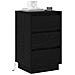 Comodino con LED rovere nero 39x34.5x65 cm in legno ingegnerizzato - Foto miniatura 3