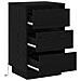 Comodino con LED rovere nero 39x34.5x65 cm in legno ingegnerizzato - Foto miniatura 5
