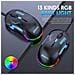 Mouse Da Gioco Cablato Rgb A 10 Pulsanti Con Dpi 12800 E Illuminazione Dinamica Black+red - Foto miniatura 4