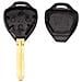 Guscio Chiave Auto Nero Abs Compatibile Con Toyota Camry Corolla - Ricambio Telecomando - Foto miniatura 1