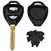 Guscio Chiave Auto Nero Abs Compatibile Con Toyota Camry Corolla - Ricambio Telecomando - Foto miniatura 3