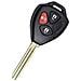 Guscio Chiave Auto Nero Abs Compatibile Con Toyota Camry Corolla - Ricambio Telecomando - Foto miniatura 5